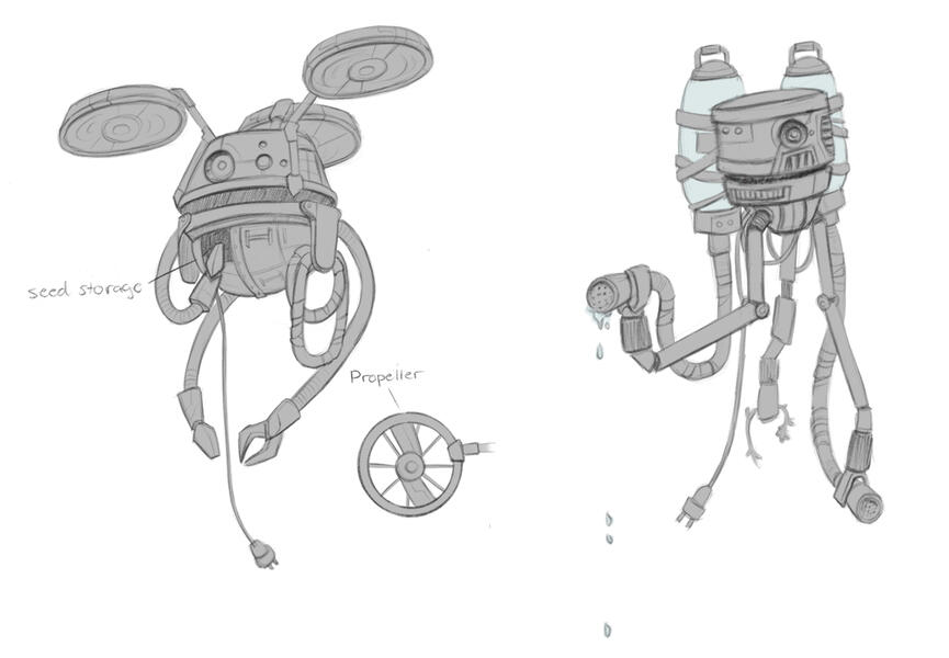 Robot concept art design
