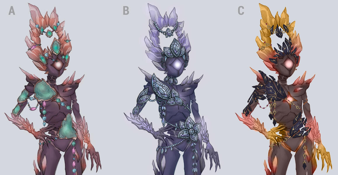 Lithoid character design