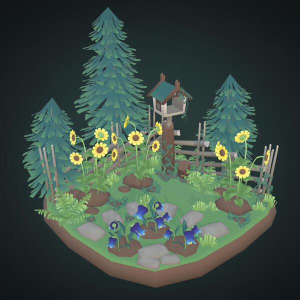 Low poly diorama - Render