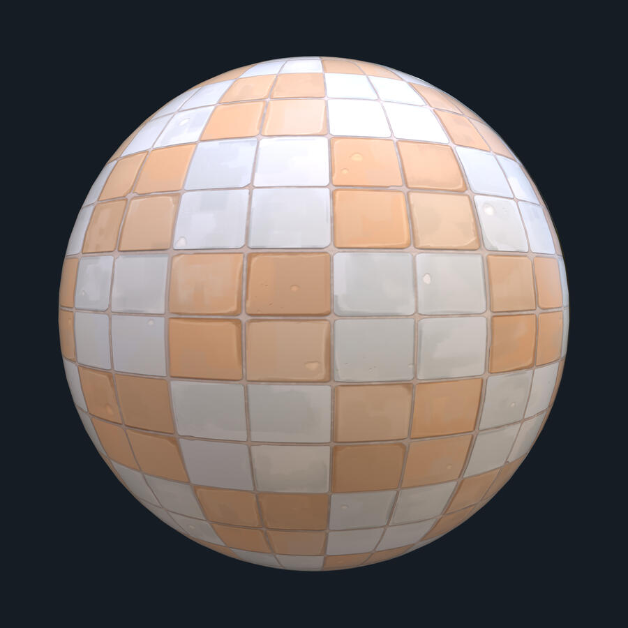 Stylized tiles - hand painted